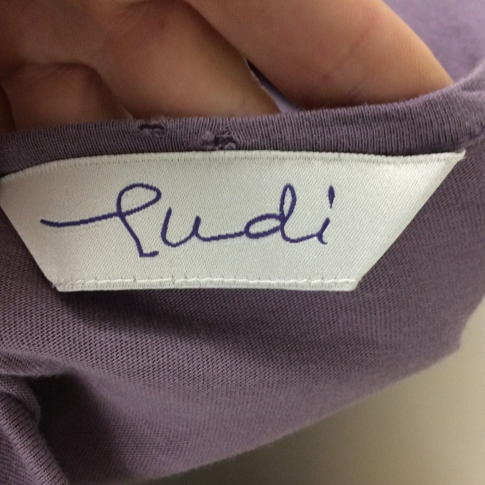 Ludi | Cold Shoulder Purple Sequin Long Sleeve Top - Picture 5 of 5